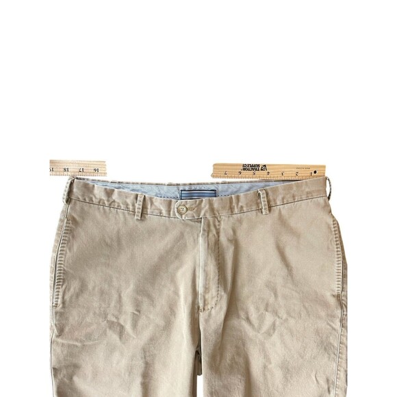 PETER MILLAR Winston Washed Twill Pima Cotton‎ Golf Chino Shorts Mens 35 Tan - Picture 5 of 11